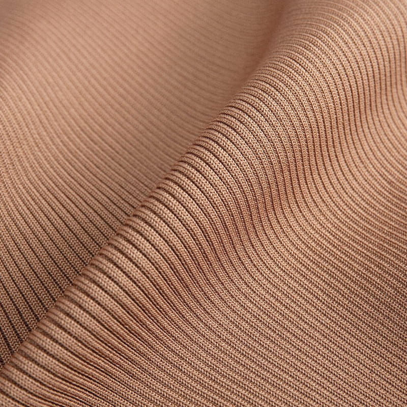 軽量衣類用の2x2低伸縮性ポリエステルリブニット生地