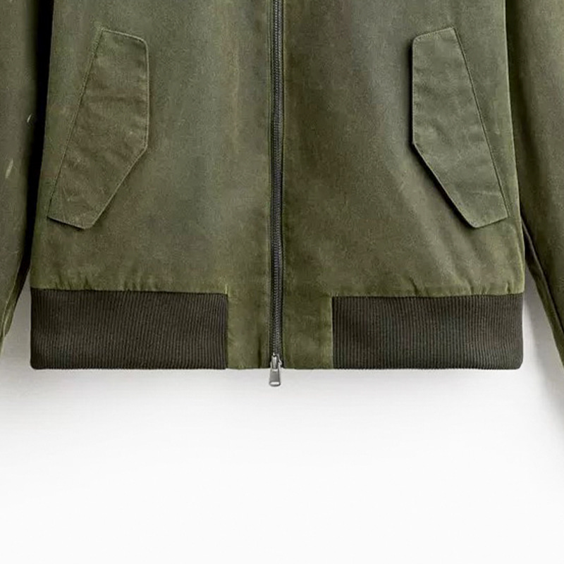 衣類付属品 2x2 厚いリブニット裾野球ジャケット