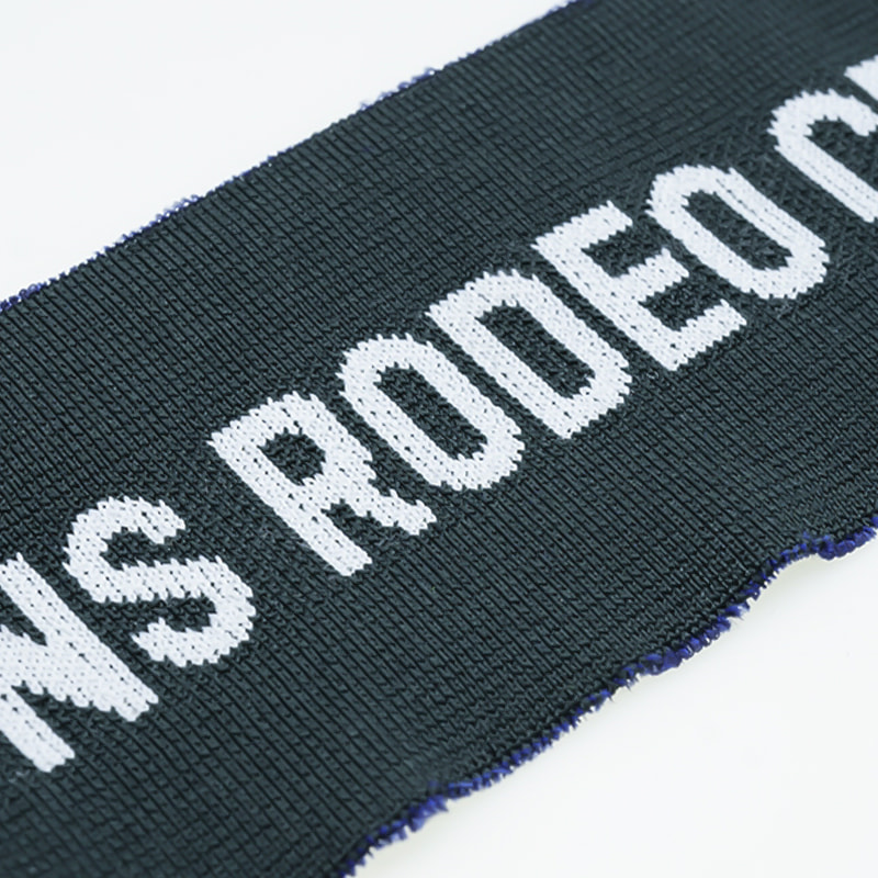 ファッション ポリエステル スパンデックス文字ジャカード リブ服生地